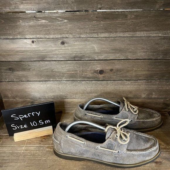 Sperry Other - Mens‎ Sperry Two-Eye Distressed Leather Deck Boat Slip-On Shoes Loafers 10.5 M